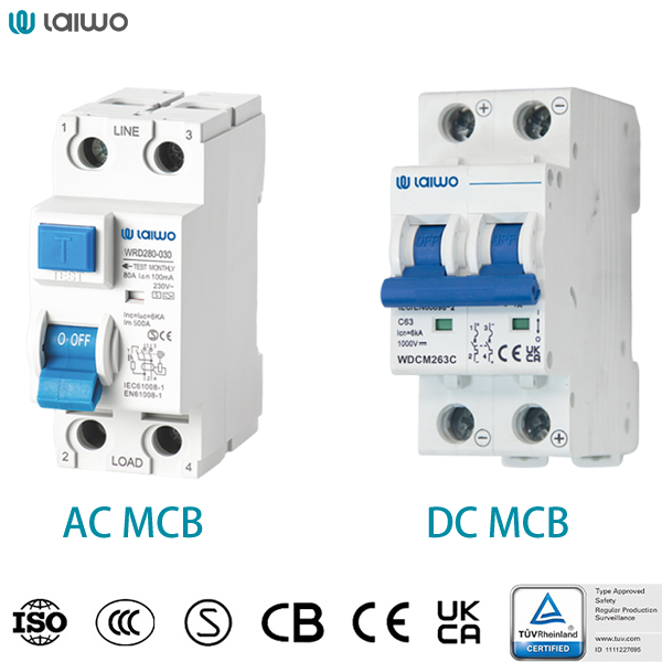 The primary differences between AC and DC MCBs